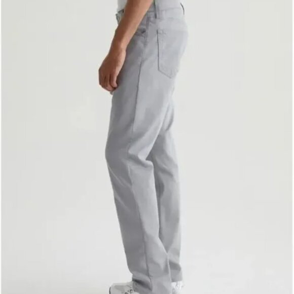 AG Adriano‎ Goldschmied Tellis Slim Pants 31x34 Grey Lightweight Stretch Chevron - Picture 3 of 16